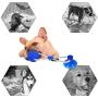 ANTIFUR Suction Cup Dog Toy, Pet Rubber Ball Toy with Suction Cup - Dog Chew Bite Rope Toy - Dog Interactive Chewing Biting Toys - Dental Care Teeth Cleaning Tools for Dogs Puppy Cats