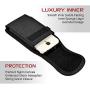 Golden Sheeps Military Grade Heavy Duty Holster Nylon Metal Clip Compatible with Flip Phone or Smartphone Up to 4.25x2.25x0.85 Inch in Dimensions, Rugged Nylon Canvas Carrying Case with Belt Clip