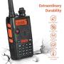 BaoFeng UV-5R EX 5W Dual Band Two Way Radio Long Range (Upgraded Version of Uv-5R) Rechargeable Walkie Talkies Squelch Ham Radio with Earpiece + Desktop Charger