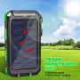 Solar Charger, 20000mAh Portable Solar Power Bank for Cell Phone, Dual 5V/2.1A USB Ports Output and 2 LED Flashlight, Perfect for Outdoor | Camping | Hiking | Trip | Emergency
