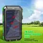 Solar Charger, 20000mAh Portable Solar Power Bank for Cell Phone, Dual 5V/2.1A USB Ports Output and 2 LED Flashlight, Perfect for Outdoor | Camping | Hiking | Trip | Emergency