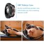 Phone Camera Lens, KNGUVTH 5 in 1 Cell Phone Lens Kit - 12X Zoom Telephoto Lens + Fisheye Lens + Super Wide Angle Lens+ Macro Lens Compatible with iPhone 11 Pro Max X XS XR/8/7/6/6s Samsung Android