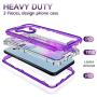 AMPURSQ Case for LG K51 (LMK500), LG Reflect (L555DL) Case,Glitter Liquid Moving Quicksand Design Heavy Duty Protection with Rugged Hard PC and TPU Bumper Cover for LG Phone (Purple)