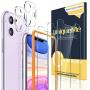 [2+3 Pack] UniqueMe Camera Lens Protector and Screen Protector for iPhone 11 6.1 inch Tempered Glass HD Clarity [Premium] Bubble Free Easy Install