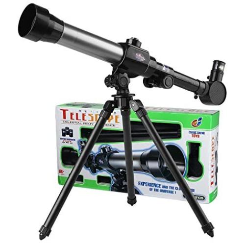 GGIENRUI Kids Telescope Educational Science Toy Telescope for Kids Beginners Astronomy Telescope with Tripod 20X 30X 40X Magnification Eyepieces