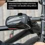 XQK Bike Frame Bag, Waterproof Cycling Handlebar Pouch Bag Front Top Tube TPU Touchscreen Sun Visor Cell Phone Holder for Smartphone Under 6 Inches Headphone Hole