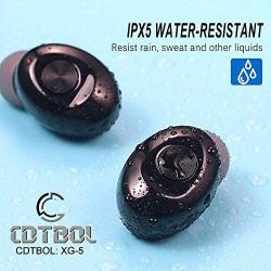 JAKO Wireless Earbuds, IPX5 Waterproof Earphones with Charging Case, TWS 5.0 Bluetooth Headphones Deep Bass Stereo in-Ear Earphones Built-in Mic for Sports, Black