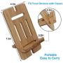 Cell Phone Tablet Stand 2 Pack, Bamboo Wooden Smart Phone Desktop Charging Dock Holder Compatible with Pad, Tablet, Phone 8 Plus X XS Max XR 7 7Plus, All iOS & Android Devices,