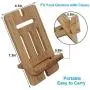 Cell Phone Tablet Stand, Bamboo Wooden Smart Phone Desktop Charging Dock Holder Compatible with Pad, Phone 8 Plus X XS Max XR, All iOS & Android Phone, Tablet - 1 Pack