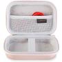 Canboc Hard Carrying Case for Canon Ivy Mobile Mini CLIQ CLIQ+ Instant Camera Printer Wireless Bluetooth Portable Smartphone Photo Printer, Mesh Pocket fit Zink Photo Paper and USB Cable, Rose Gold