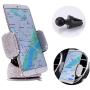 Bling Crystal Car Phone Mount with One More Air Vent Base, Universal Cell Phone Holder for Dashboard,Windshield and Air Vent. (Sliver)