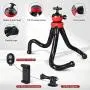 YAKAON Phone Tripod, Flexible Cell Phone Stand Portable Adjustable Holder with Wireless Remote and Universal Clip 360°Ball Joint Compatible with iPhone/Android/DSLR/GoPro Camera YAKAON Phone Tripod, Flexible Cell Phone Stand Portable Adjustable Holder with Wireless Remote and Universal Clip 360°Ball Joint Compatible with iPhone/Android/DSLR/GoPro Camera
