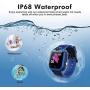 Kids Waterproof Smart Watch Phone, GPS/LBS Tracker Smart Watch for Kids for 3-12 Year Old Compatible iOS Android Smart Watch Christmas Birthday Gifts for Kids(Excluding SIM Card)