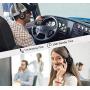 Golvery Bluetooth Office Headset with Boom Mic, Wireless CVC6.0 Noice Cancelling Headset with Charging Cradle, Supports Mute Function, Multi Point, 17 Hours Talking Time for PC Skype Cell Phone