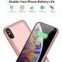Feob Battery Case for iPhone XS/X/10, Rechargeable 6500mAh Portable Charging Case Extended Battery Pack Cover Power Bank Charger Case for iPhone Xs/X[5.8 inch]-Rose Gold