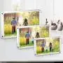 Boxalls 3.5x5 Inches Acrylic Picture Frames- 5 Pack, Desktop Frameless Photo Frames with Magnetic, Double Sided Transparent (5 Pack) Boxalls 3.5x5 Inches Acrylic Picture Frames- 5 Pack, Desktop Frameless Photo Frames with Magnetic, Double Sided Transparent (5 Pack)