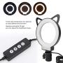 Qiilu LED Dimmable Right Fill Light, 3000-6000K Floor Lamp for Selfie Live Stream Makeup