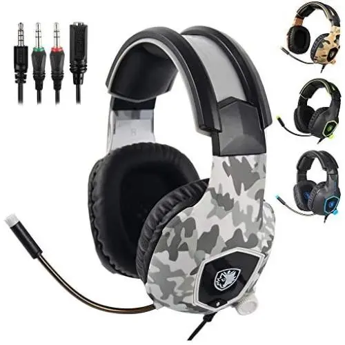 Camouflage Gaming Headset with Microphone Sa818 Stereo Headphones for Ps4 Pc Mac Mobile Phone New One Laptop Game Camouflage Gaming Headset with Microphone Sa818 Stereo Headphones for Ps4 Pc Mac Mobile Phone New One Laptop Game