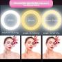 fosa Fill Light, Three-Gear Adjustment Brightness Foldable Selfie Light with Tripod and Phone Holder,Fill Light Lamp for Mobile Phone Below 6 Inches