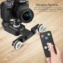 Zecti Camera Slider Dolly Rolling Slider Dolly Car Skater Video Track Remote Control 10 Speed Weight Up to 6kg Adjustable Chargeable Mini Slider for Canon Nikon Sony DSLR Camera IOS Android Smartphone