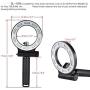 MEIKON LED Underwater Light, Waterproof 40m Diving Fill Light IPX8 Waterproof Flash Ring Light 3 Modes with 30pcs LED for GoPro Hero 6/5/4/3 /3/2/1 SJCAM and Other Action Camera (Rechargeable)