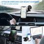 LETSCOM Wireless Car Charger,15W Qi Fast Charging Car Mount Charger Auto-Clamping Windshield Dashboard Air Vent Phone Holder Compatible with iPhone 11Pro/Max/XR/11/X/8, Samsung S10/S10+/S9/S9+/S8/S8+