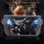 PUBG Controller for Tablet - Aovon 4 Triggers [6 Finger Operation] Sensitive Shoot Aim Trigger Gamepad Grip, Support 5.5-12.9 inch iPad & Tablet (Thickness < 10mm), Black