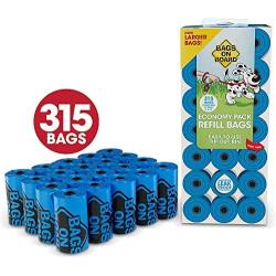 Bags On Board Dog Poop Bags | Strong, Leak Proof Dog Waste Bags | 9 x14 Inch Blue Bags