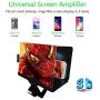 3D Screen Magnifier, DADA 2019 Upgraded Cell Phone HD Screen Enlarger Video Movie Amplifier Holder Stand for iPhone Xs/XR/X/8/8 Plus/7/7 Plus/6S, Galaxy S9+/S9/S8/S7, LG Nexus Sony, All Smart Phones