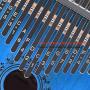 BinDor 17 Key Kalimba Thumb Piano, Finger Piano Mbira Kalimba Solid Mahogany Body Portable Easy-to-learn Musical Instrument with Tuning Hammer (Blue)