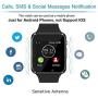 Qidoou Smart Watch Fitness Tracker,Smartwatches Compatible Android iOS Touchscreen Step Calorie Sleep Sedentary Monitor Waterproof, Call Message Music with SIM SD Slots Men Women (Black1)