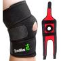 TechWare Pro Knee Brace Support - Relieves ACL, LCL, MCL, Meniscus Tear, Arthritis, Tendonitis Pain. Open Patella Dual Stabilizers Non Slip Comfort Neoprene. Adjustable Bi-Directional Straps - 4 Sizes