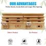 Bamboo Charging Station for Multiple Devices, Organizer Dock for iPhone iPad iWatch Airpods Samsung, Universal iOS and Android Cell Phones & Tablets, with 5 USB Cables, Device Stand, No Power Supply