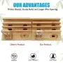 Bamboo Charging Station for Multiple Devices, Organizer Dock for iPhone iPad iWatch Airpods Samsung, Universal iOS and Android Cell Phones & Tablets, with 5 USB Cables, Device Stand, No Power Supply