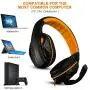 Gaming Headset,DLAND 3.5mm Wired Bass Stereo Noise Isolation Gaming Headphones with Mic for Laptop Computer, Cellphone, PS4 and so on- Volume Control (Black and Orange) Gaming Headset,DLAND 3.5mm Wired Bass Stereo Noise Isolation Gaming Headphones with Mic for Laptop Computer, Cellphone, PS4 and so on- Volume Control (Black and Orange)
