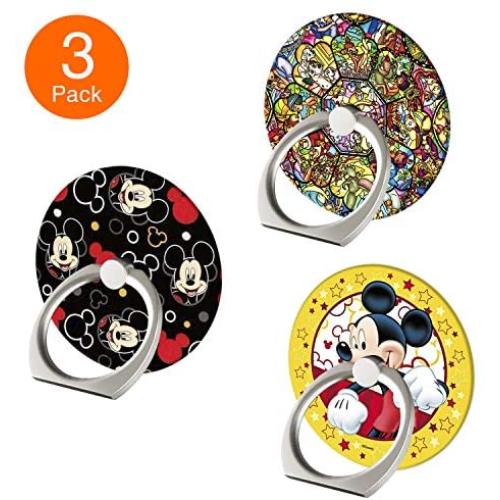 Phone Ring Holder, Disney 360°Adjustable Cell Phone Ring Kickstand Finger Grip Holder Mount for iPhone 11 XR XS MAX,Samsung, Smartphone and iPad -3PCAK