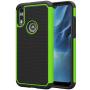 Dahkoiz Case for Motorola Moto E 2020 Case, Sturdy Durable Armor Defender Cover Dual Layer Hybrid Protective Phone Case for Motorola Moto E 2020, Green