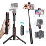 Selfie Stick Tripod, CAFELE All in One Extendable Tripod Stand with Detachable Bluetooth Remote,Lightweight Aluminum Tripod for iPhone 11/XS MAX/X/8/8 Plus, Galaxy S10/S9/S9 Plus, More