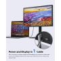 USB C to USB C 3.2 Cable (20Gbps - 6FT), ANDNOVA USB C 3.1 Gen 2 SuperSpeed++ Cable for HDR Video Output, 5A 100W Fast Charging Compatible with MacBook Air Pro Dell LG 4K 2K Type C Display Monitor