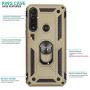 CasemartUSA Phone Case for [Motorola Moto G Power (XT2041)], [Ring Series][Gold] Full Rotating Metal Ring Cover with Kickstand (Tracfone, Straight Talk, Simple Mobile, Consumer Cellular)
