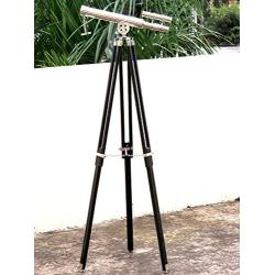 Brass Telescope Floor Standing Tripod Base Nautical Decor 45