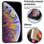 KUMEEK for iPhone 11 Case Fingerprint | Kickstand | Anti-Scratch | Microfiber Liner Shock Absorption Gel Rubber Full Body Protection Liquid Silicone Case for iPhone 11-Black