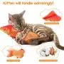 Beewarm Electric Flopping Cat Kicker Fish Toy, Realistic Flopping Fish, Wiggle Fish Catnip Toys, Motion Kitten Toy, Plush Interactive Cat Toys, Fun Toy for Cat Exercise