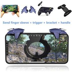 The Latest Blue Shark Mobile Game Controller, PUBG Mobile Game Trigger, Suitable for iPhone, Android, Mobile Game Shooting Controller,Send Game Gift Package