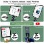 LEADNOVO Tablet Cell Phone Stand for Desk, [2020 New Upgrade] Single & Dual Phone Holder, Dual-axis Adjustable & Full Foldable Cradle Dock Compatible with All Phones, Nintendo Switch, Tablets (4-13")