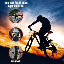 Hercules Tuff LED Bike Lights Set Combo Headlight and Taillight USB Rechargeable for Bicycle