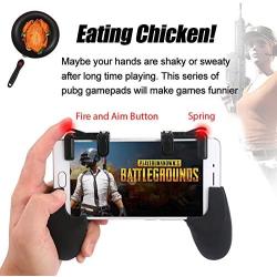 YTGOOD Mobile Game Controller, Cell Phone Game Triggers Mobile Game Fire Button Aim Key L1R1 Shooter Controller for PUBG