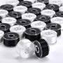 144 Pieces Prewound Bobbins Sewing Thread Bobbins Compatible with Brother/Babylock/Janome/Elna/Singer Embroidery Machine, Size A (White, Black)