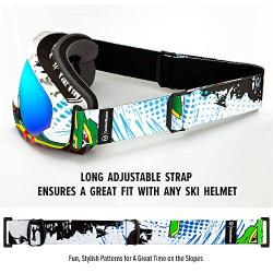 OutdoorMaster Kids Ski Goggles - Helmet Compatible Snow Goggles for Boys & Girls with 100% UV Protection