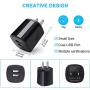 USB Wall Charger, Dual Port Car Charger Adapter with 2Pack 6ft Type C Charging Cable Compatible Samsung S10e S10+ S10 S9+ S9 S8 Note 10 10+ 9 8 A10e A20 A50, Moto G7 Power/G6/Z4/Z3, Google Pixel 3a